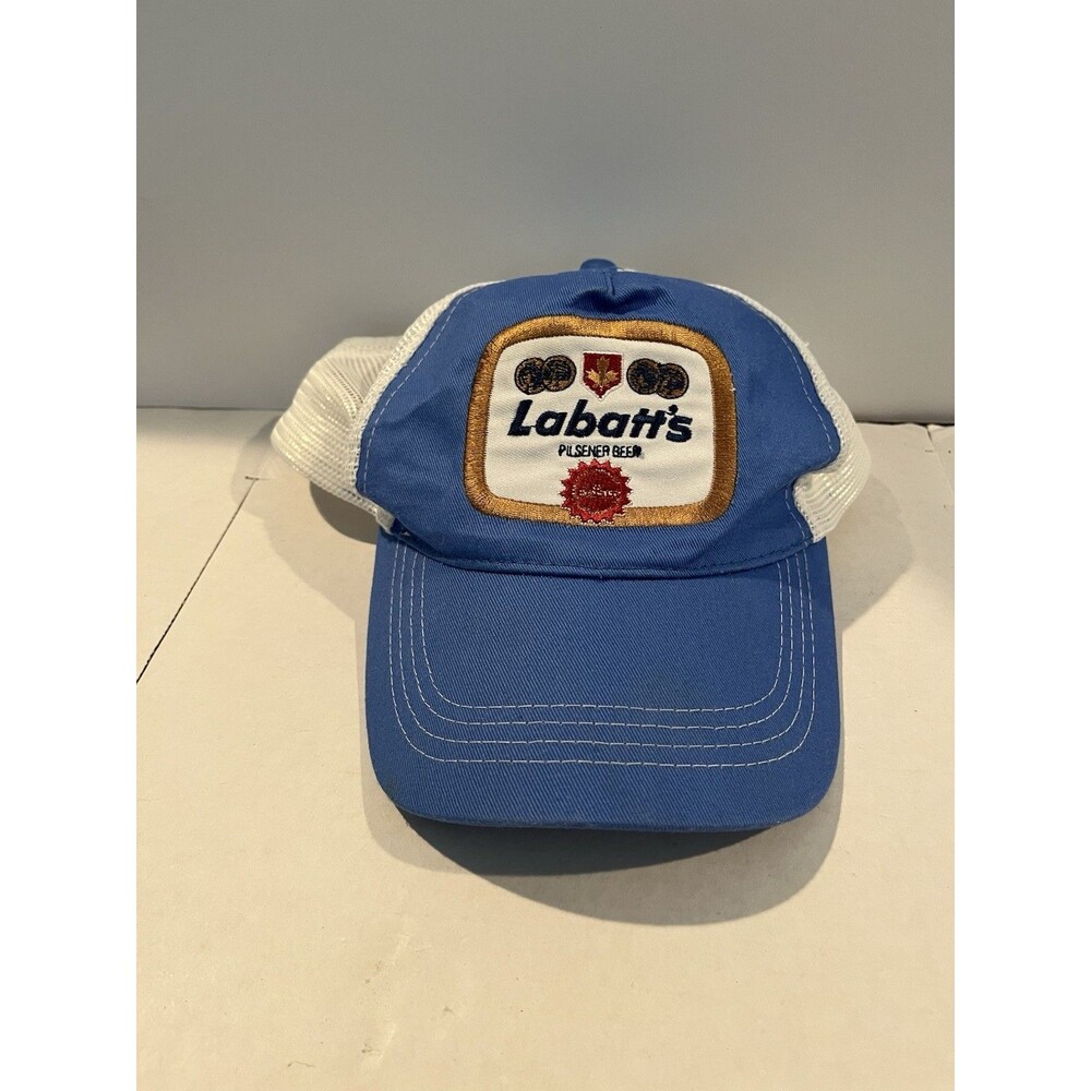 Vinatge Labatt's Pilsner Beer SnapBack Trucker Hat Mesh Back